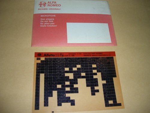Alfa romeo microfiche alfetta - alfa, "alfetta
